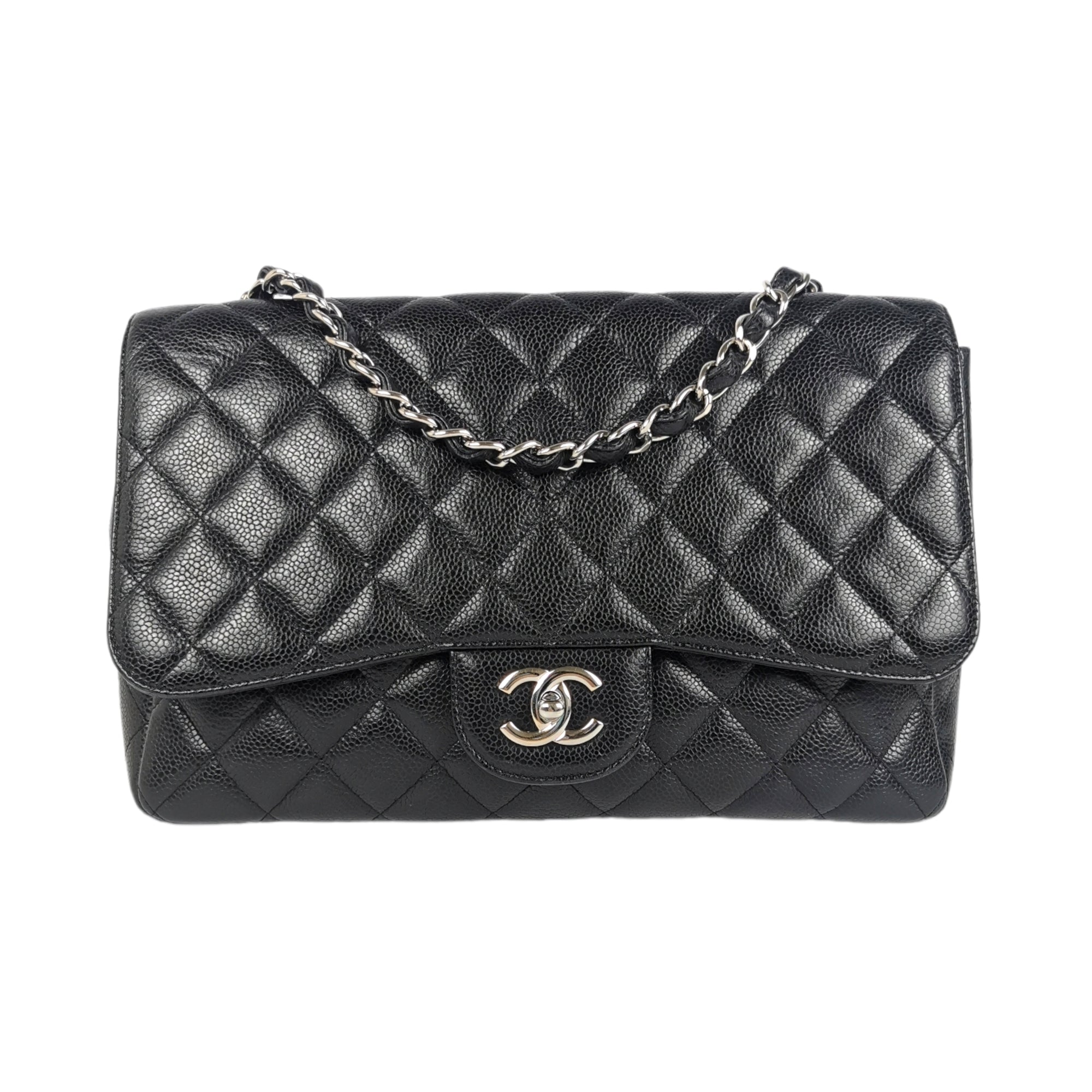 Chanel Classic Single Flap Black Caviar SiLouis Vuittoner