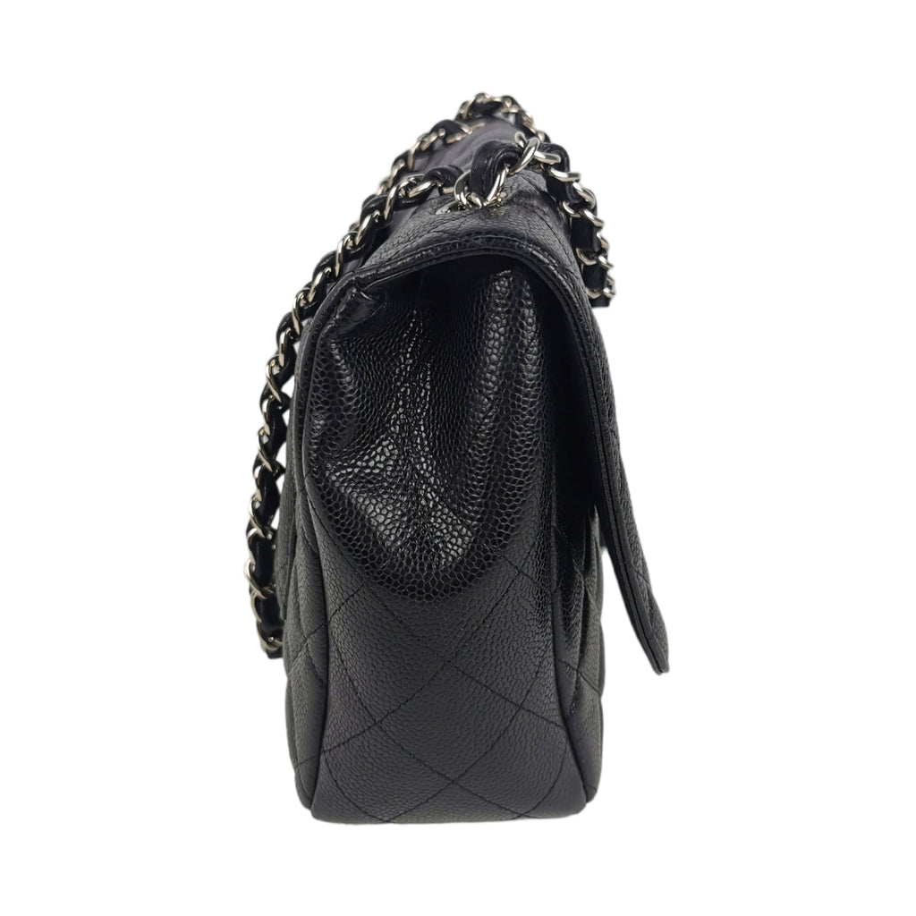 Chanel Classic Single Flap Black Caviar SiLouis Vuittoner