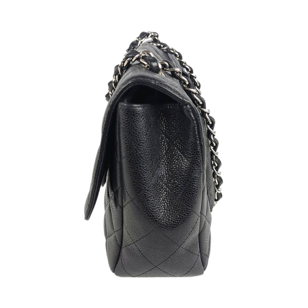 Chanel Classic Single Flap Black Caviar SiLouis Vuittoner
