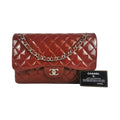 Chanel Classic Double Flap Jumbo Red Patent Leather SiLouis Vuittoner