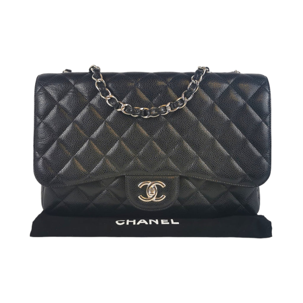 Chanel Classic Single Flap Black Caviar SiLouis Vuittoner