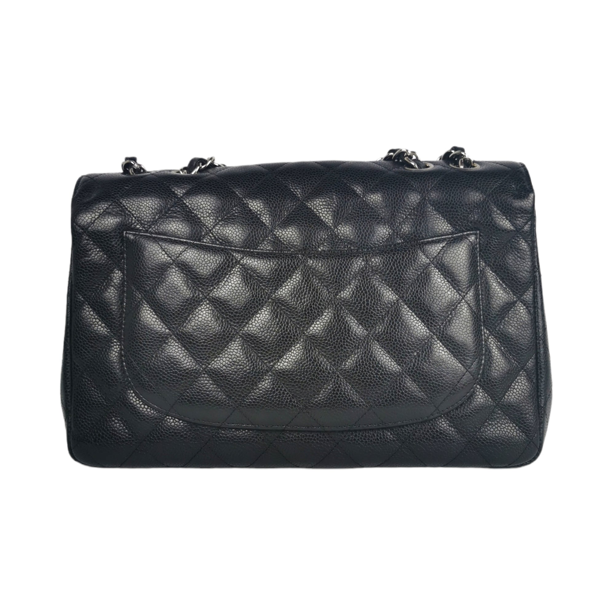 Chanel Classic Single Flap Jumbo Black Caviar SiLouis Vuittoner