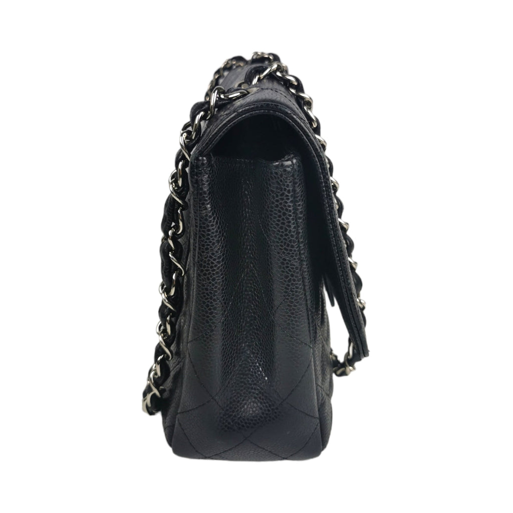 Chanel Classic Single Flap Jumbo Black Caviar SiLouis Vuittoner