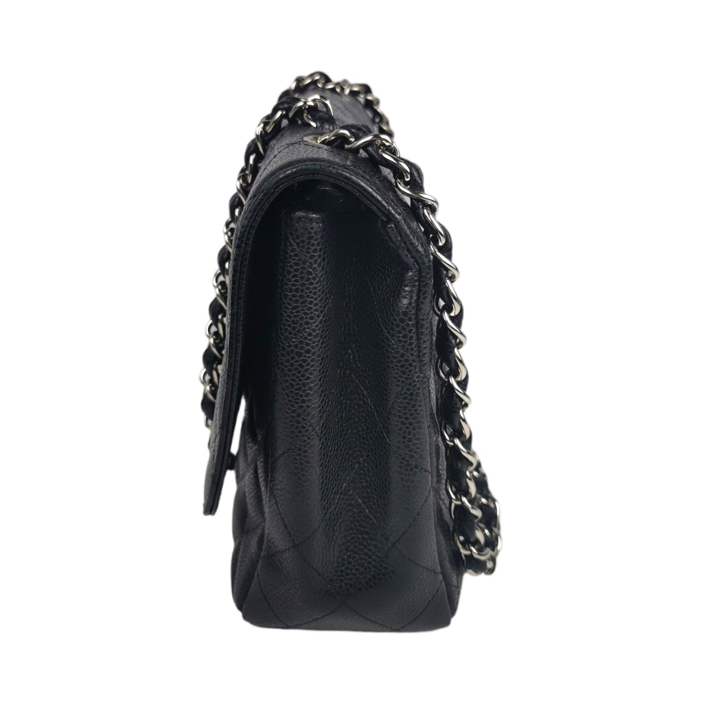 Chanel Classic Single Flap Jumbo Black Caviar SiLouis Vuittoner