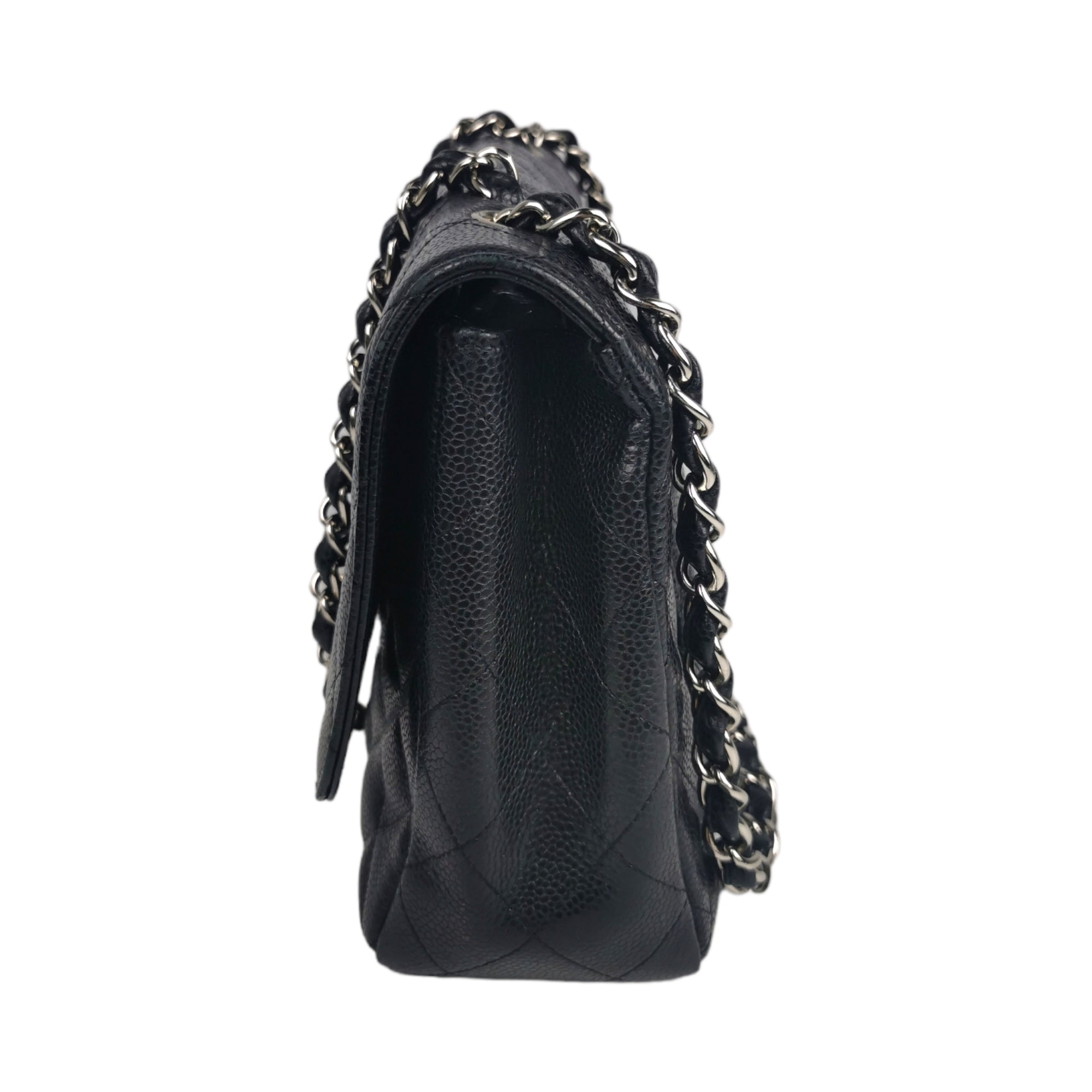 Chanel Classic Single Flap Jumbo Black Caviar SiLouis Vuittoner
