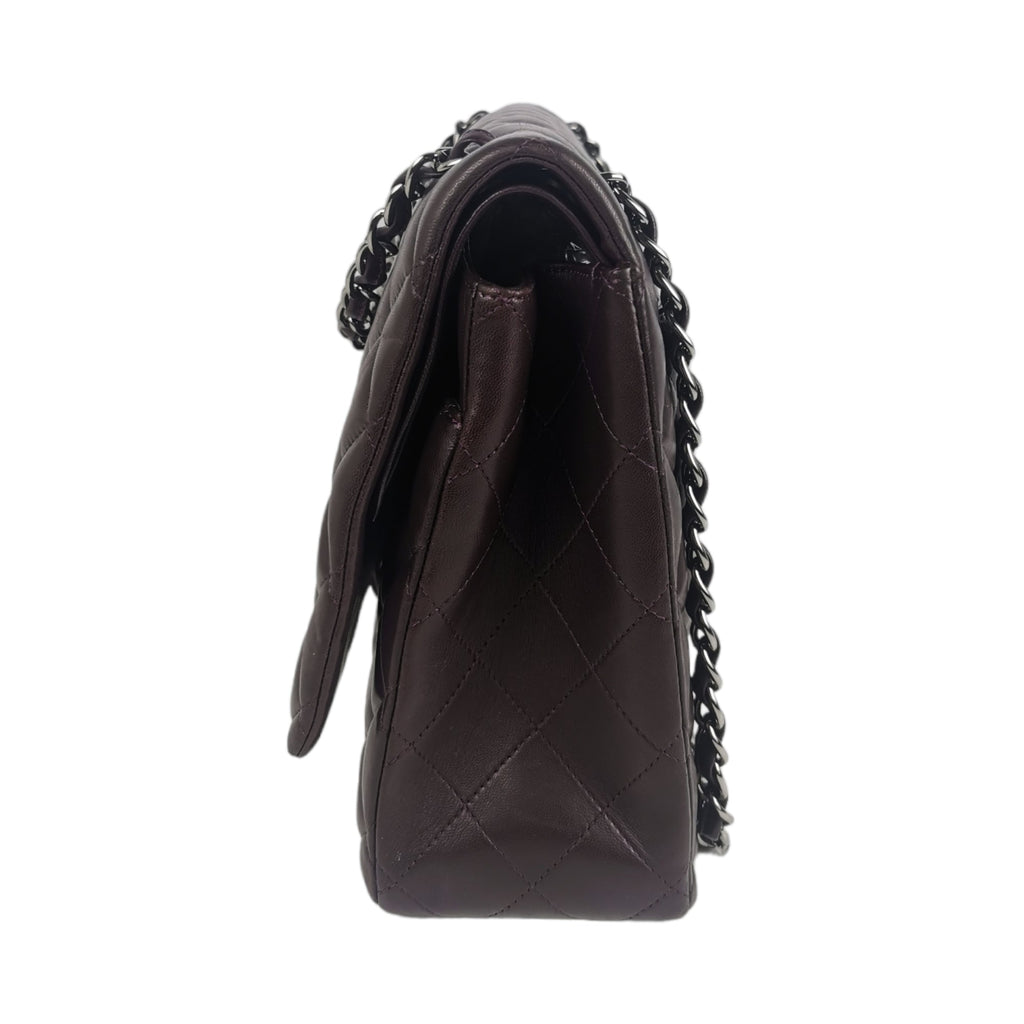 Chanel Classic Double Flap Maxi Purple Lambskin SiLouis Vuittoner