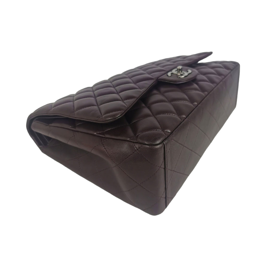 Chanel Classic Double Flap Maxi Purple Lambskin SiLouis Vuittoner