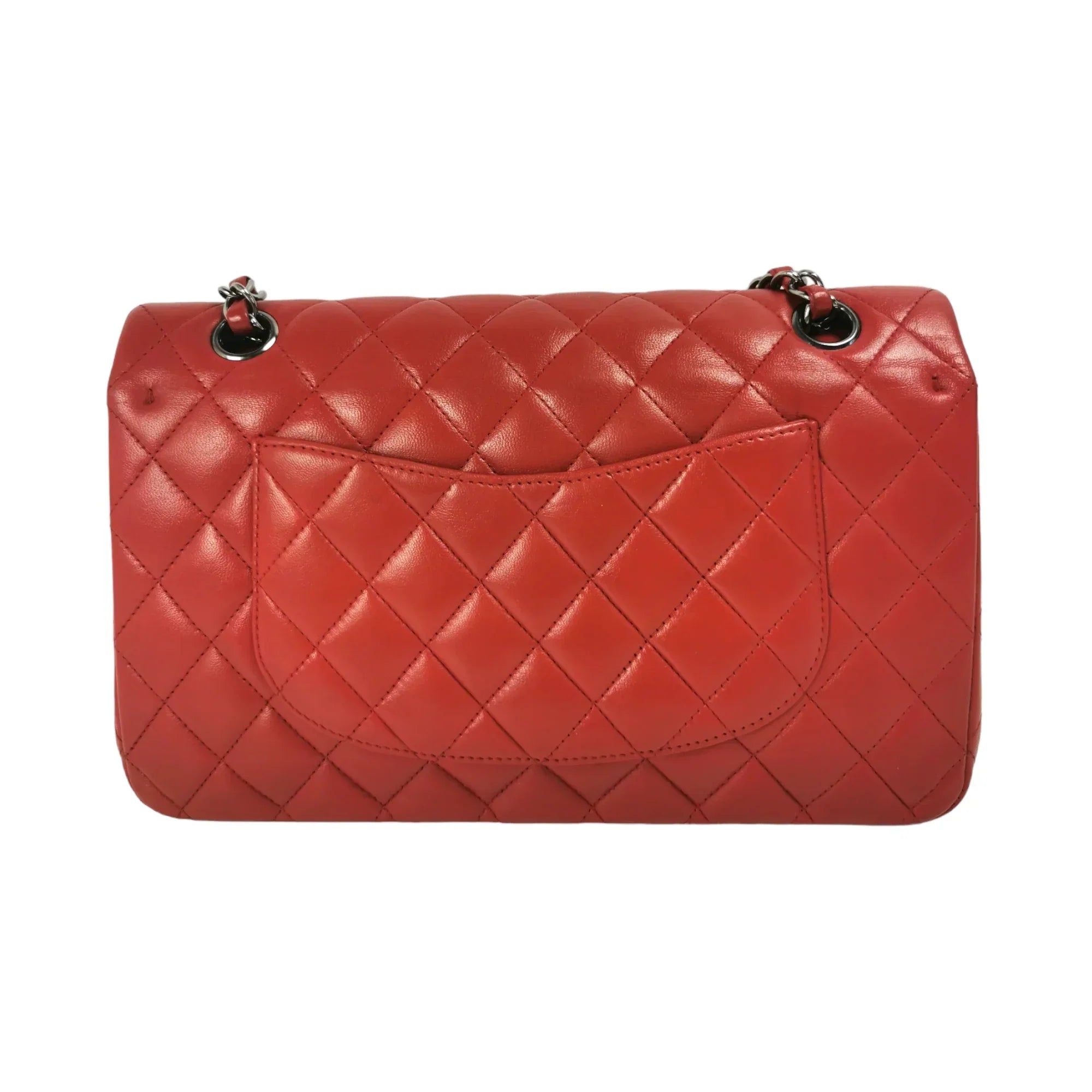 Chanel Classic Double Flap Medium Red Lambskin SiLouis Vuittoner