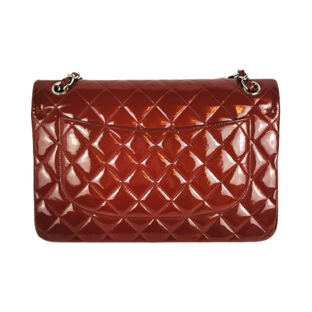 Chanel Classic Double Flap Jumbo Red Patent Leather SiLouis Vuittoner