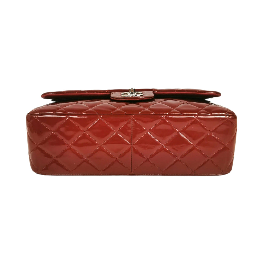 Chanel Classic Double Flap Jumbo Red Patent Leather SiLouis Vuittoner