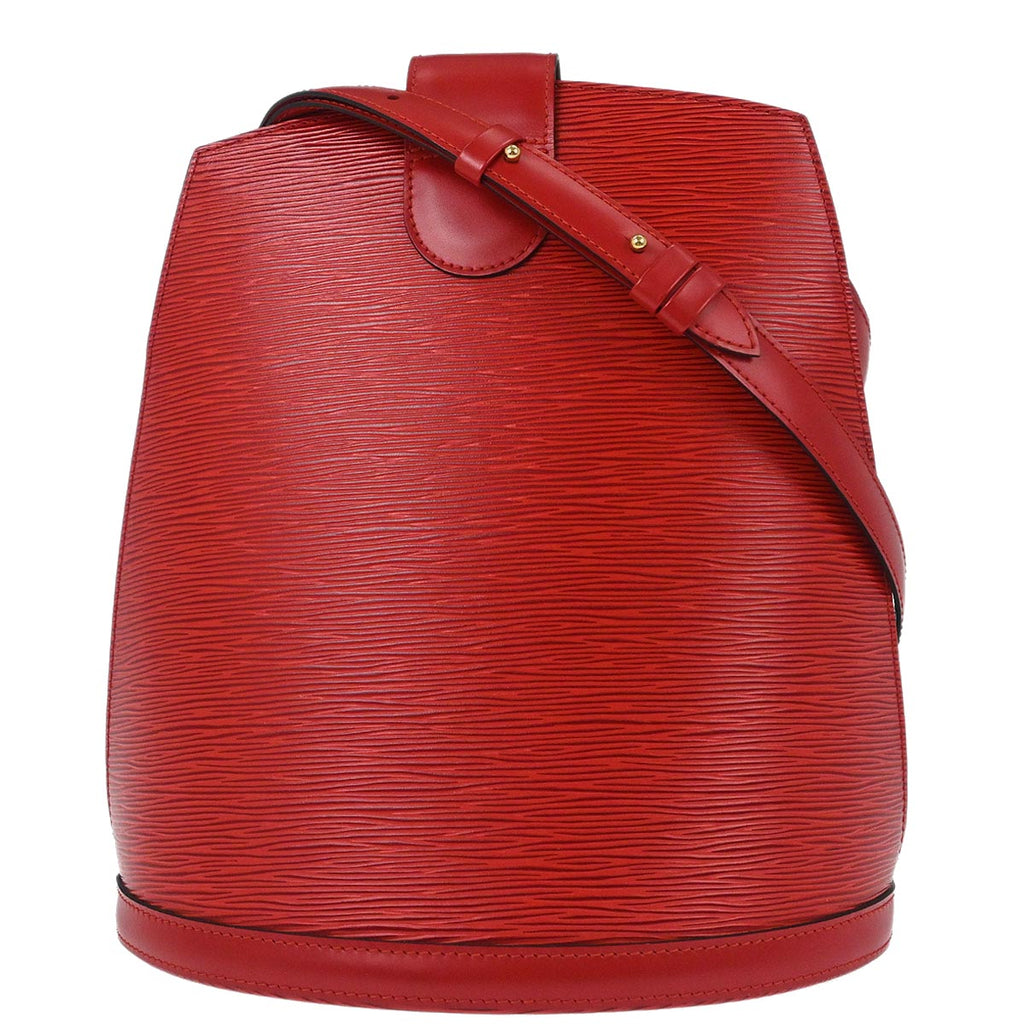 Louis Vuitton 1996 Red Epi Cluny Shoulder Bag M52257