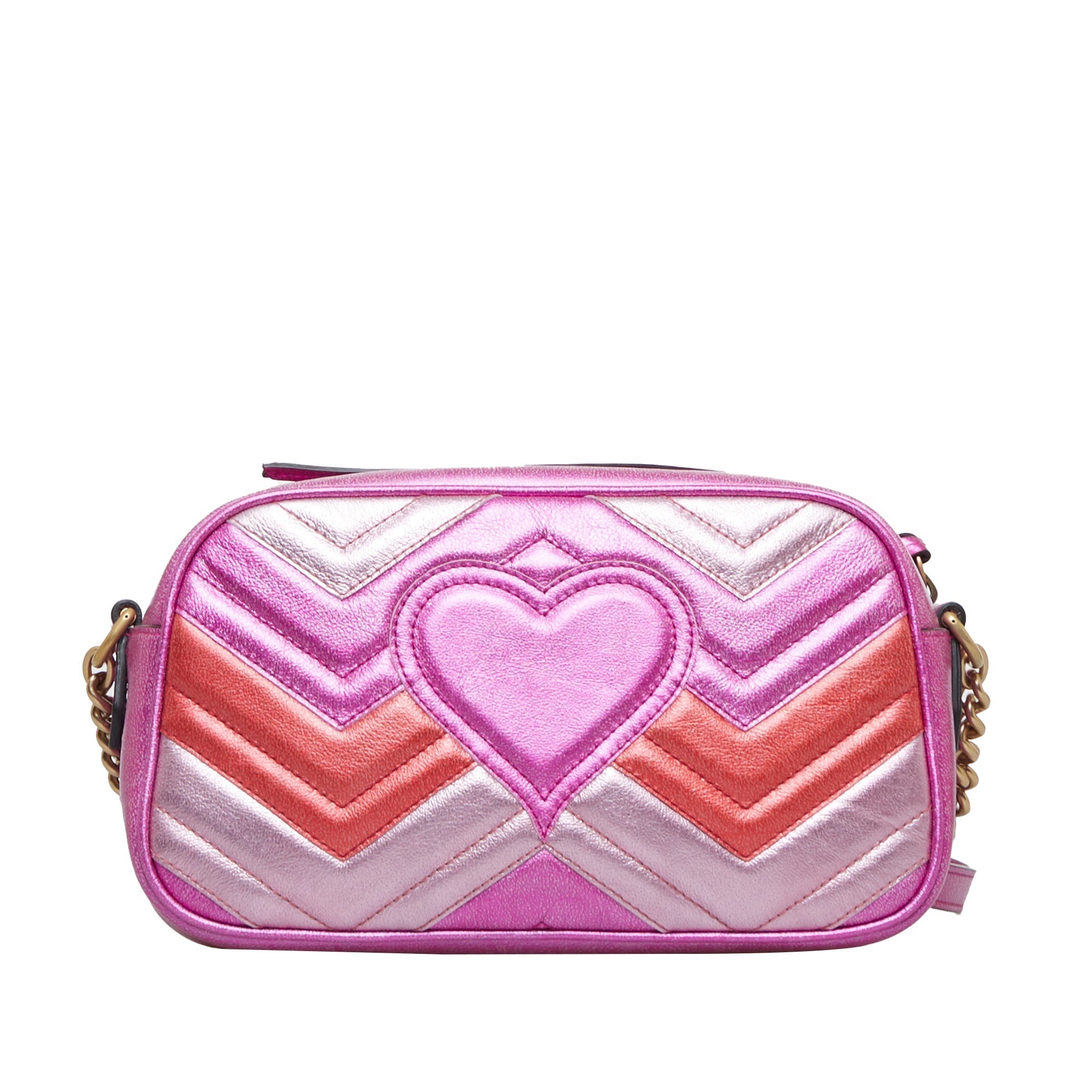 Gucci Gucci Marmont Crossbody Bag Metallic Triclolor