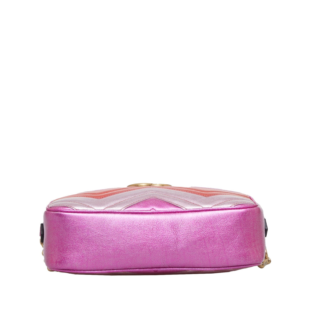Gucci Gucci Marmont Crossbody Bag Metallic Triclolor