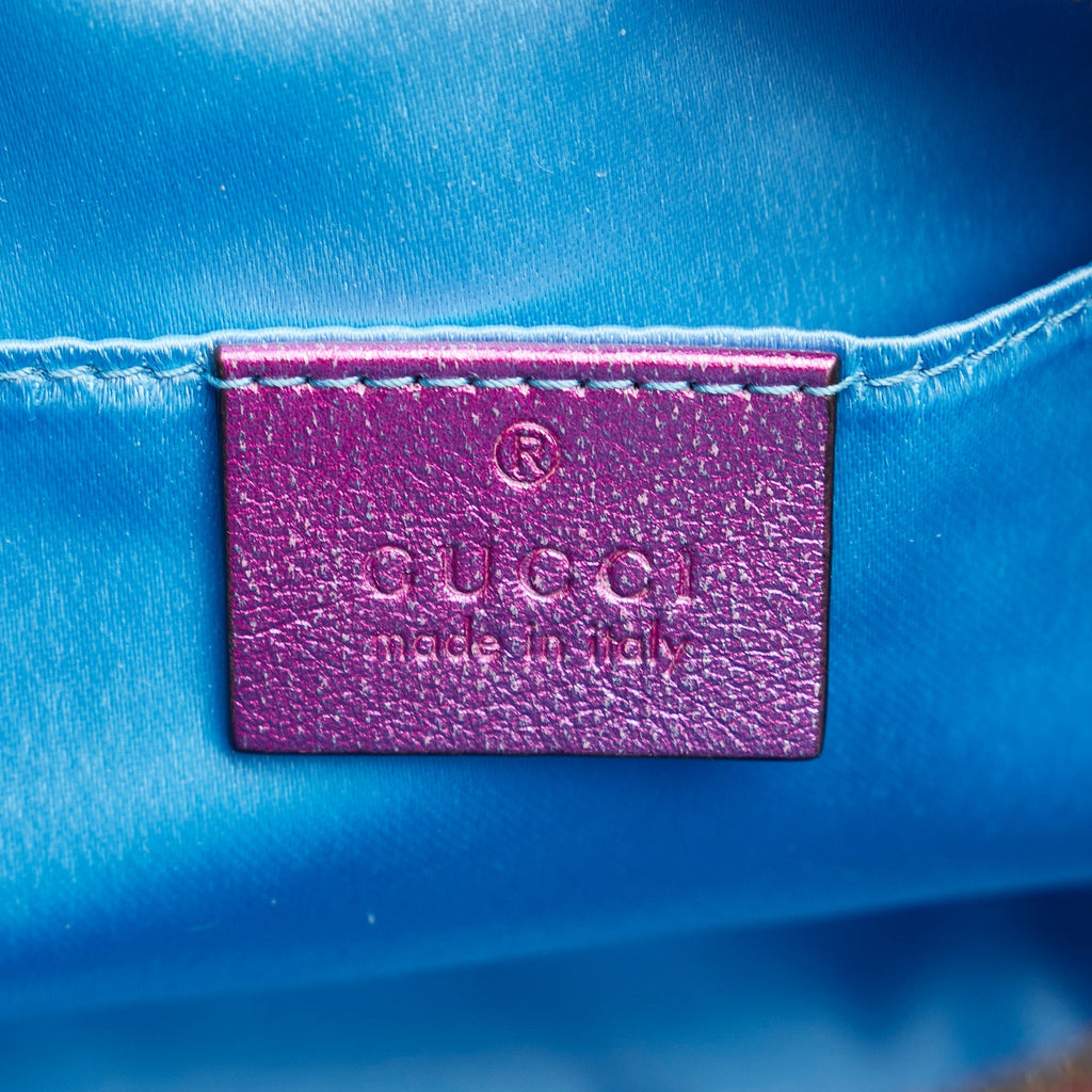Gucci Gucci Marmont Crossbody Bag Metallic Triclolor