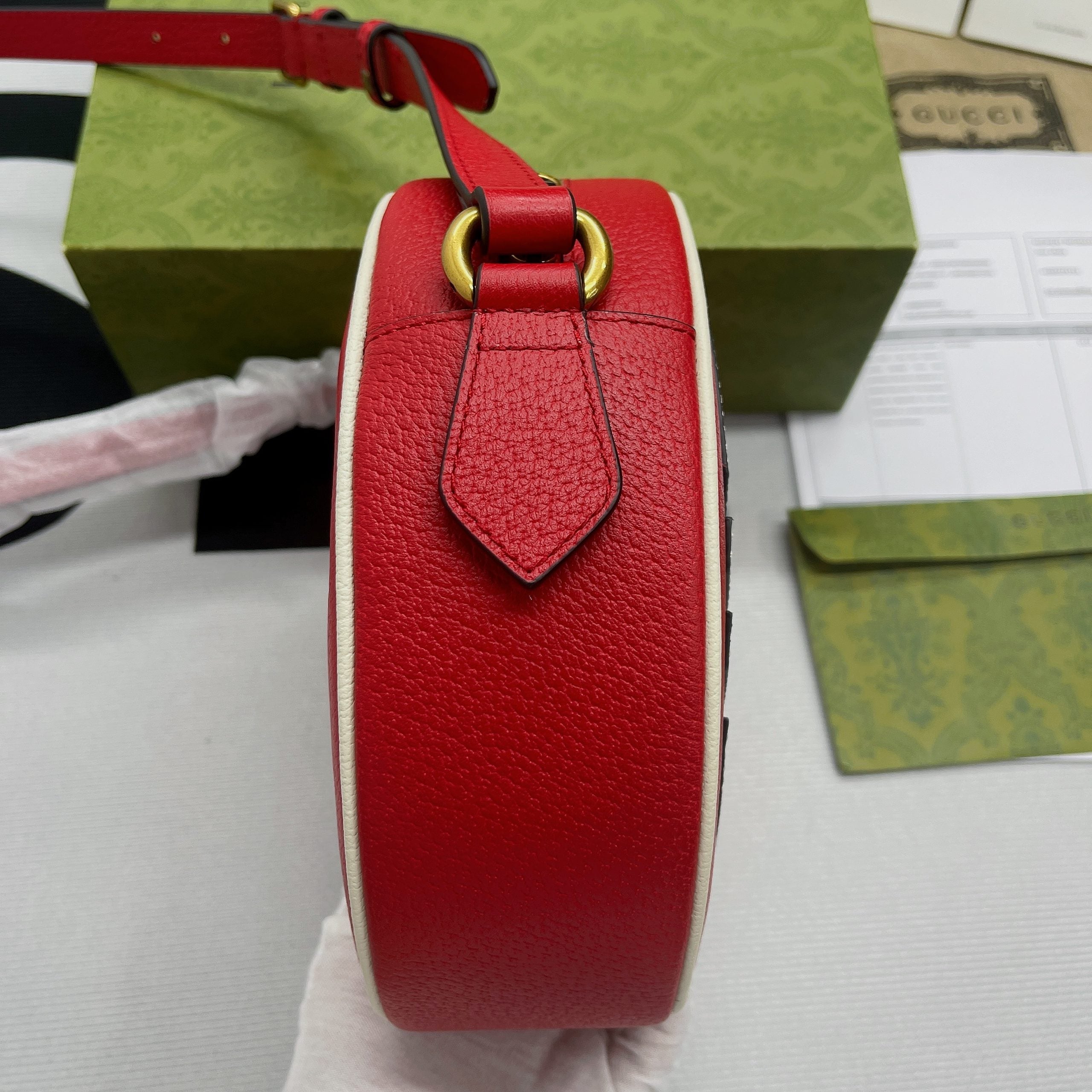 Gucci x ADiordas OphiDiora Shoulder Bag Red For Women, Women’s Bags 8.6in/22cm Gucci 702626 DJ24T 6484