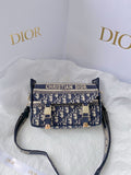 Dior Small DYORCAMP Bag Blue Oblique Embroidery, Blue Handbags, Shoulder Bags, Crossbody Bags, 23cm CD M1241ORIW_M928