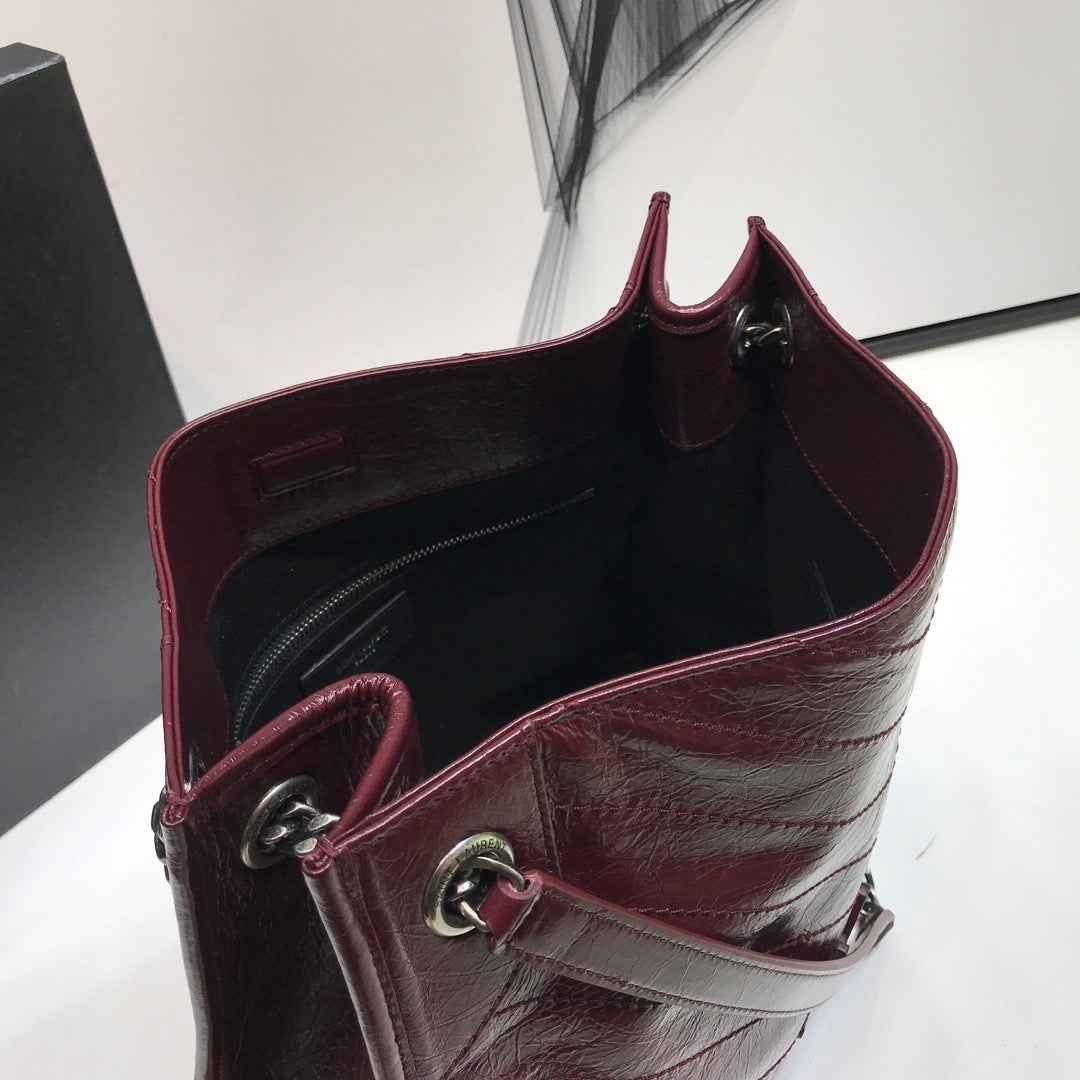 YSSL Niki Medium Shopping Bag Burgundy For Women 12in/32cm YSLÂ 