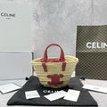 CE Teen Triomphe Classic Pannier Tote Dark PiNike For Women 8in/20cm