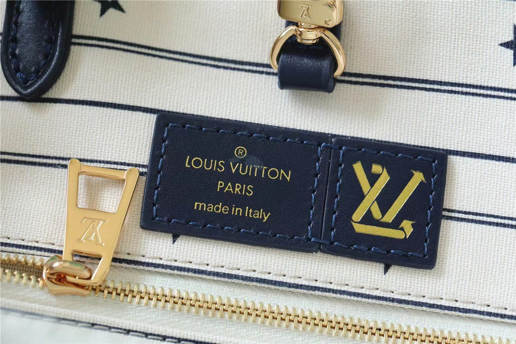 Louis Vuitton Onthego MM Monogram Giant And Raffia White/ Black For Women,  Shoulder And Crossbody Bags 35cm/13.8in Louis Vuitton 