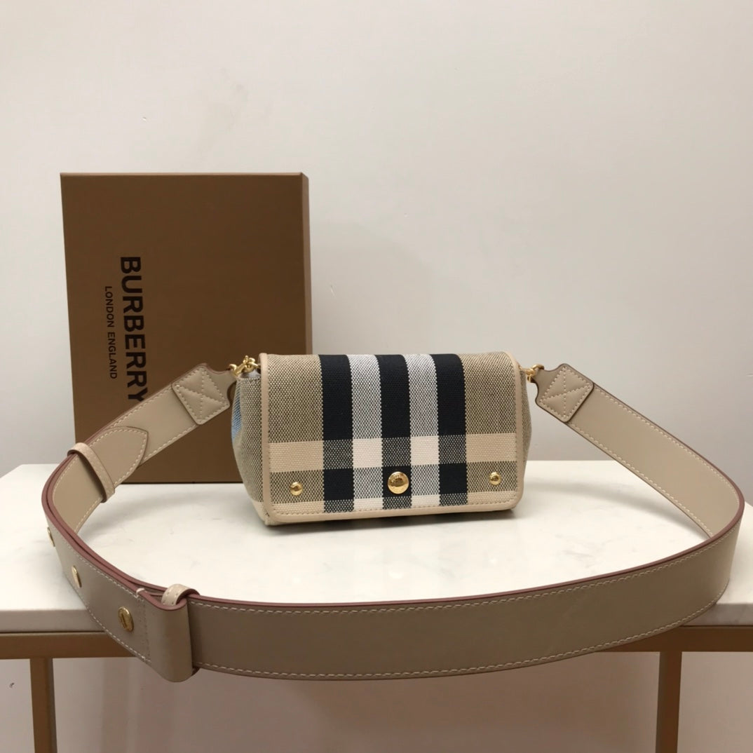 Vintage Check And Small Crossbody Bag For Women, Bags 7.1in/18cm