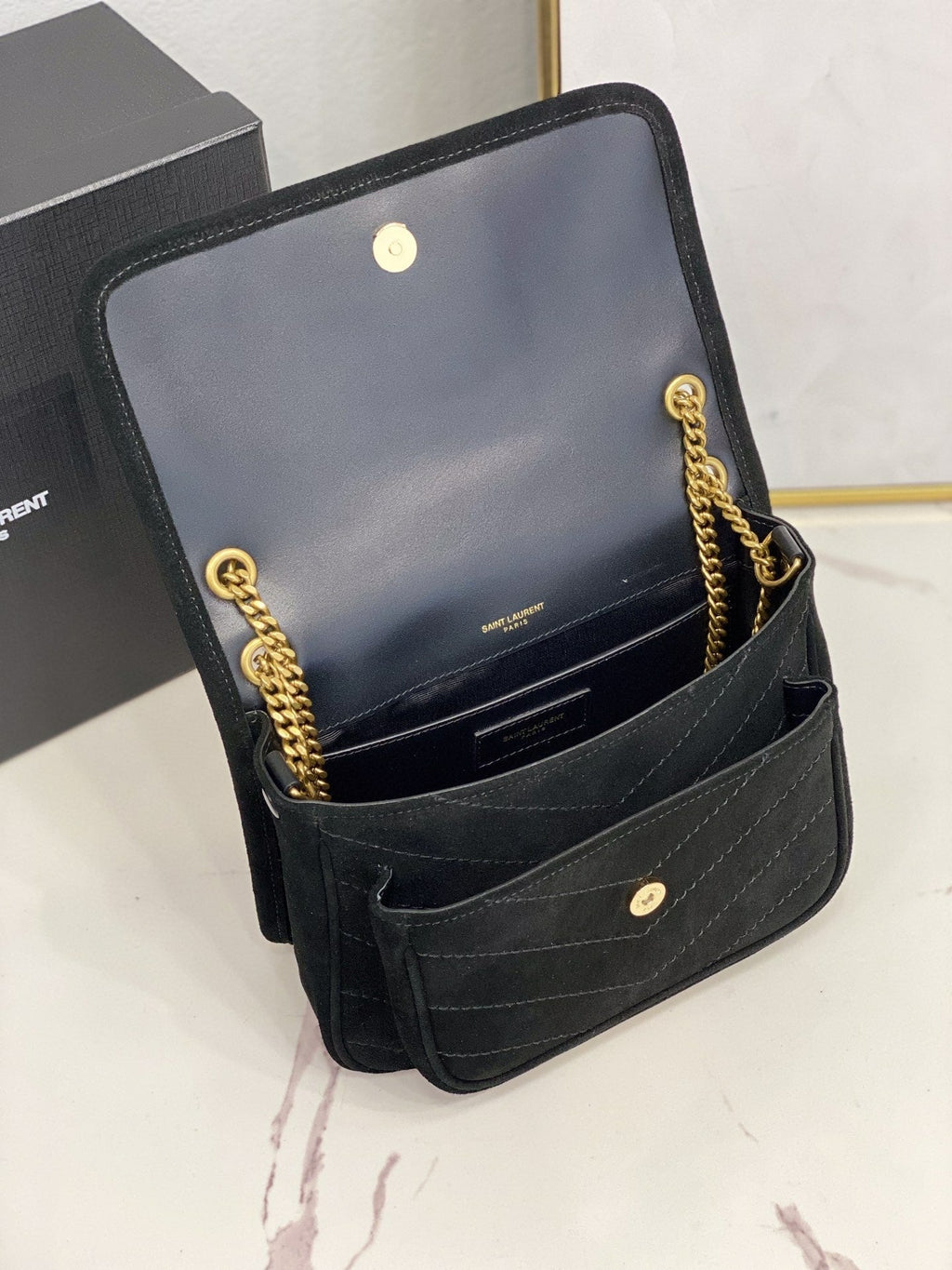 YSSL Niki Baby Chain Bag Black For Women 8in/21cm YSL