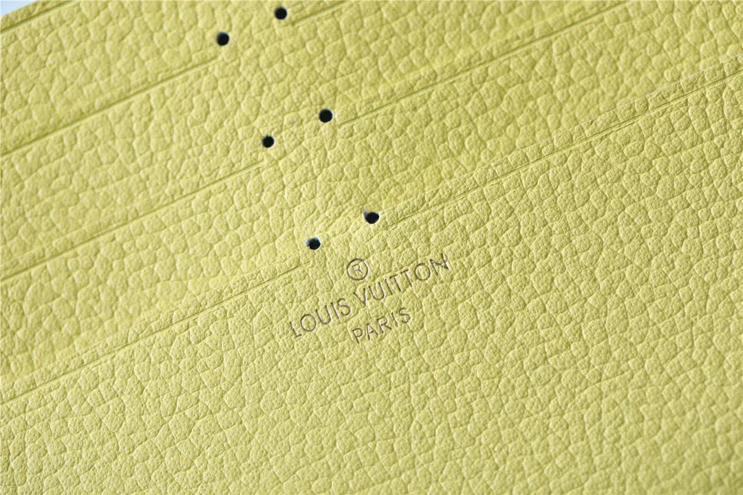 Louis Vuitton Pochette Felicie Monogram Empreinte Pink/ Beige/ Yellow For Women,  Shoulder And Crossbody Bags 21cm/8.3in Louis Vuitton M81359