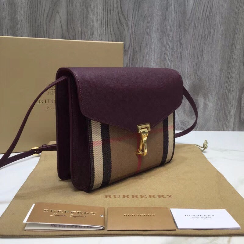 Small Vintage Check And Crossbody Bag Brown For Women, Bags 9in/24cm