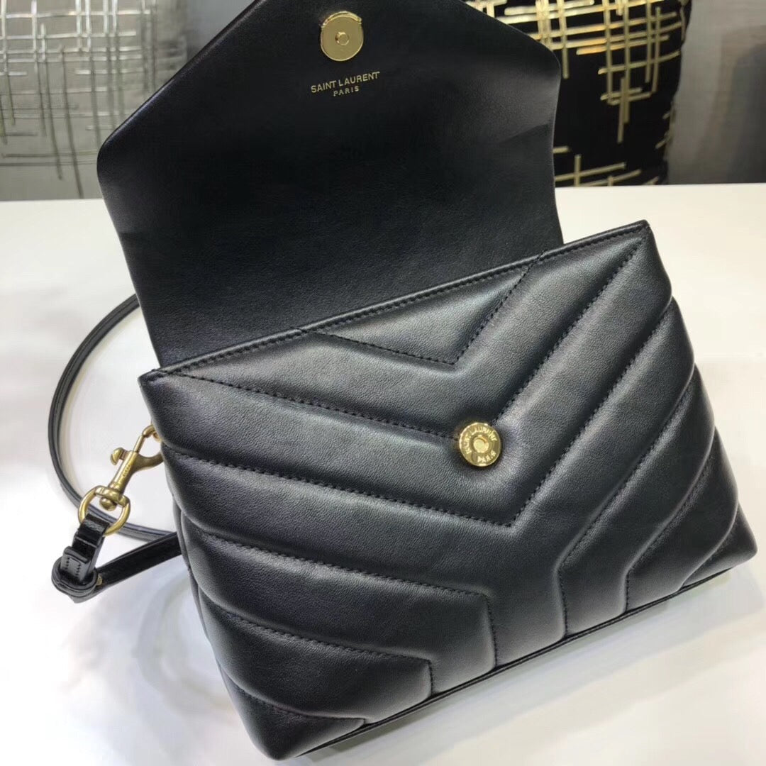 Top Quality Loulou Mini Shoulder Bag Black For Women 7in/18cm YSL