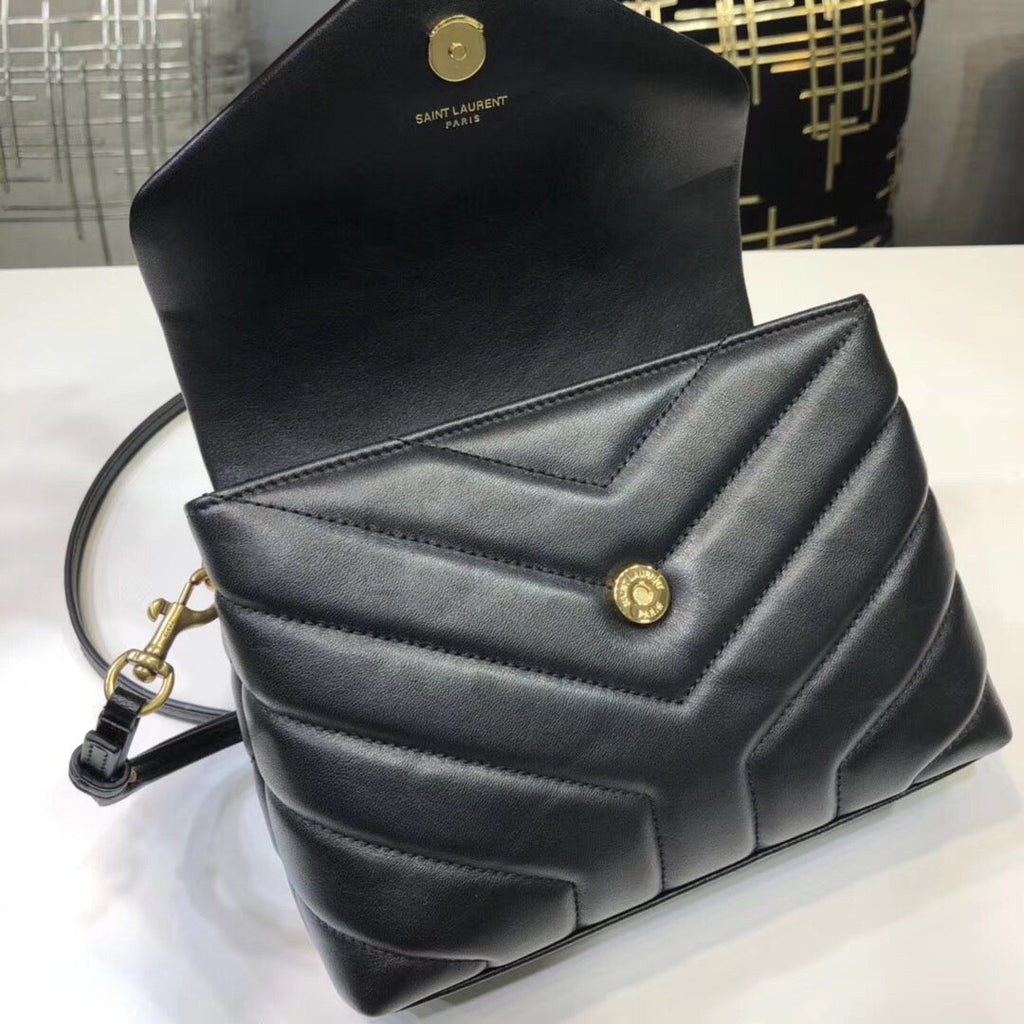 Saint Laurent Loulou Mini Shoulder Bag Black For Women 7in/18cm YSL