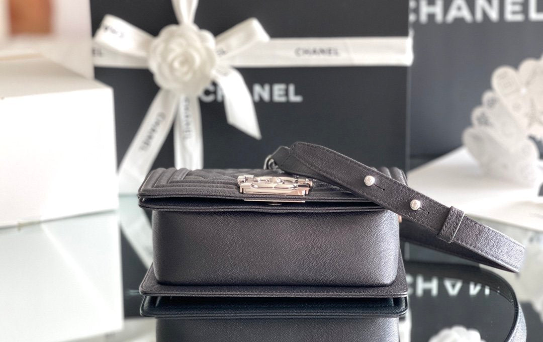 ChanelMini Classic GlamIapbag Black For Women 15cm/5.9 in