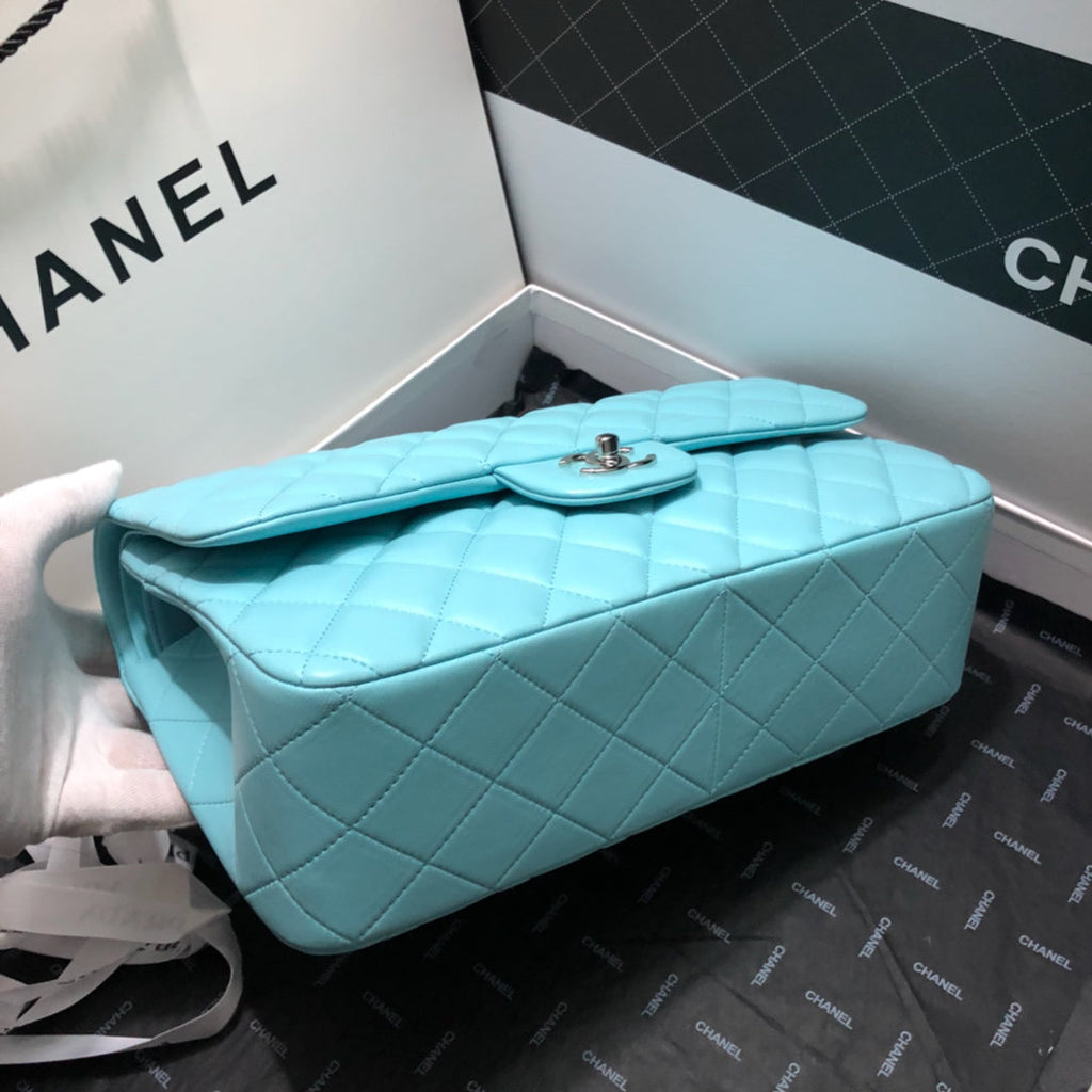 ChanelLarge Classic Handbag SiLouis Vuittoner Hardware Blue For Women, Women’s Handbags, Shoulder Bags 11.8in/30cm