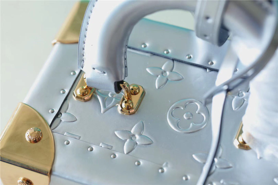 Louis Vuitton The Camera Box Monogram Empreinte By Nicolas Ghesquiere Light Blue For Women,  Shoulder And Crossbody Bags 9.3in/16cm Louis Vuitton