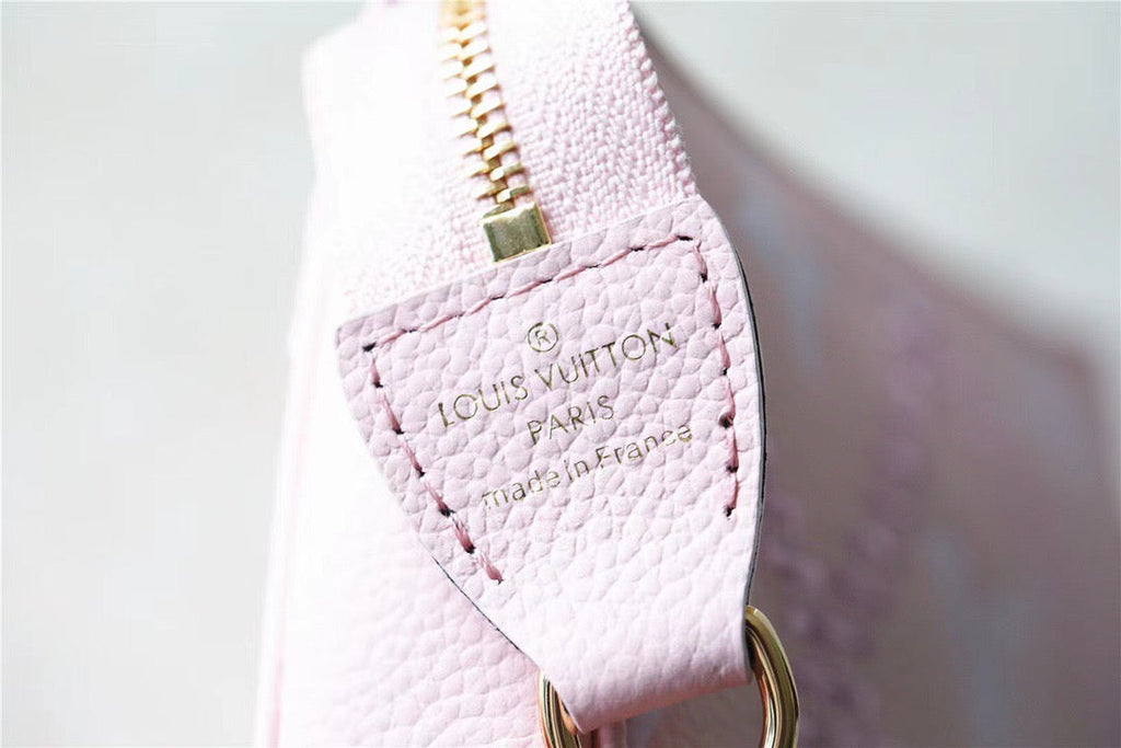 Louis Vuitton Mini Pochette Accessoires Monogram Empreinte Pink For Women, Women’s Handbags, Shoulder Bags And Crossbody Bags 6.1in/15.5cm Louis Vuitton