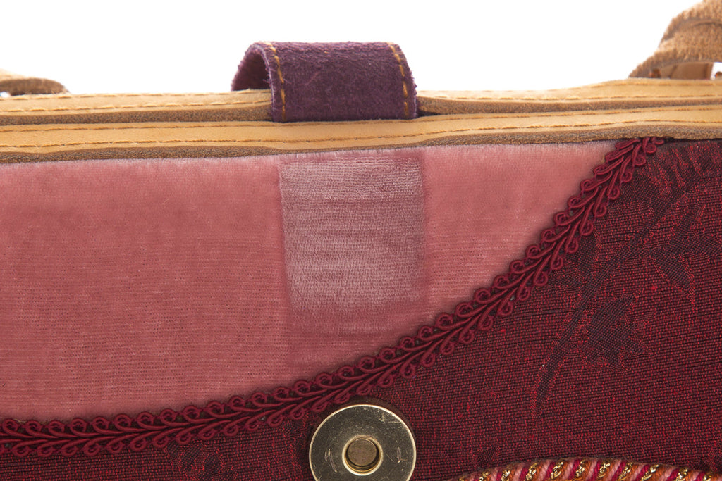 Mary FranCelines Multcolor Printed Embellished Shoulder Bag