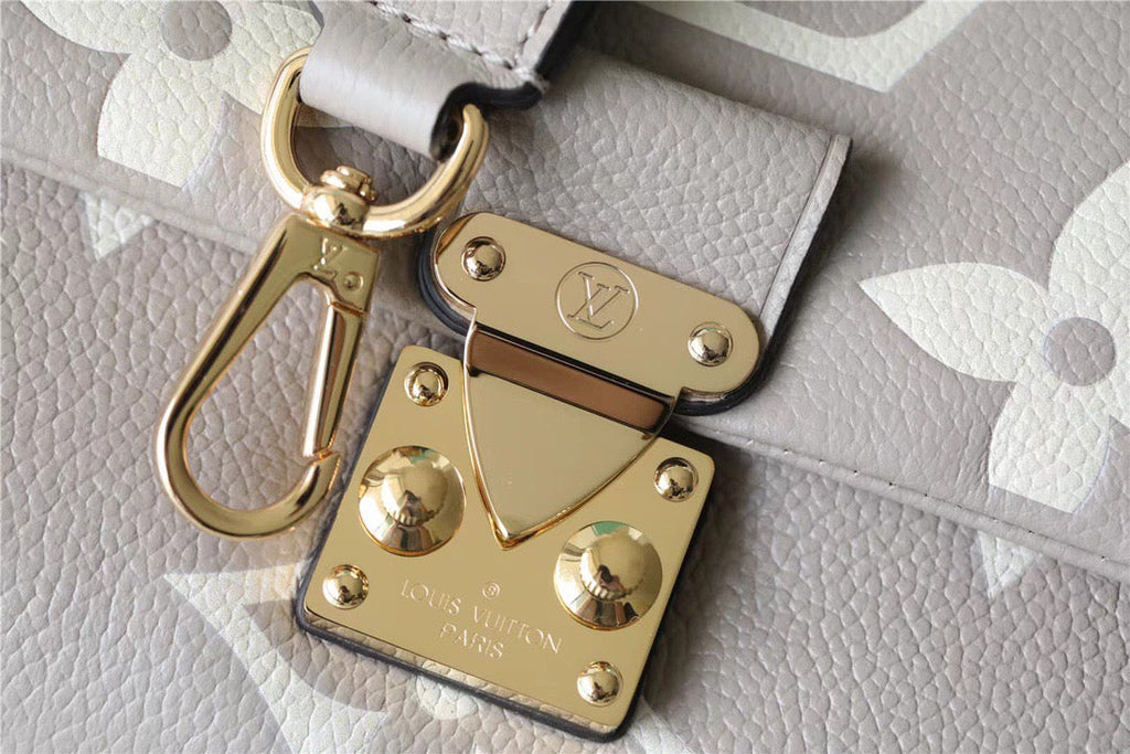 Louis Vuitton Madeleine MM Monogram Empreinte Dove Gray/ Creme Beige For Women,  Shoulder and Crossbody Bags 11.8in/30cm Louis Vuitton M46041