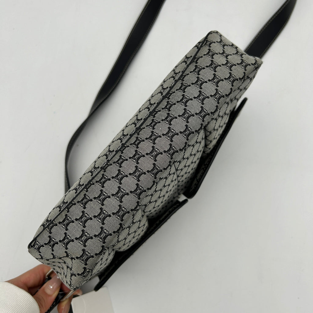 Celine Macadam Canvas Crossbody Bag Black Grey MeDiorum