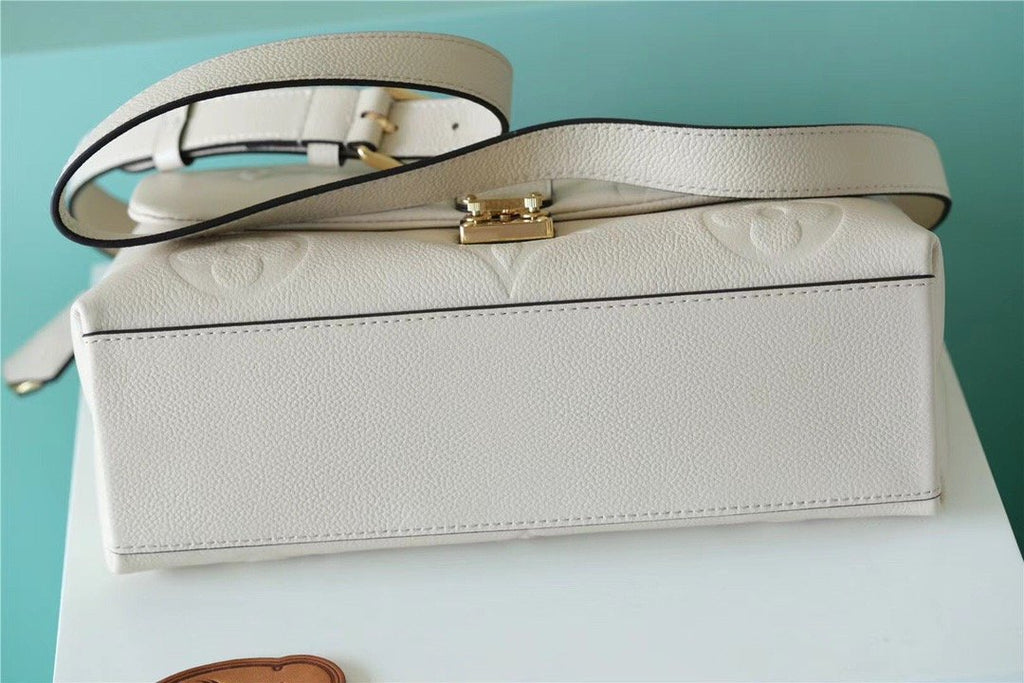 Louis Vuitton Madeleine MM Monogram Empreinte Creme Beige For Women,  Shoulder and Crossbody Bags 11.8in/30cm Louis Vuitton
