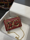 Nappa Girls Shoulder Bag Burgundy For Women 8.3in/21cm GLAMIÃ‚Â 