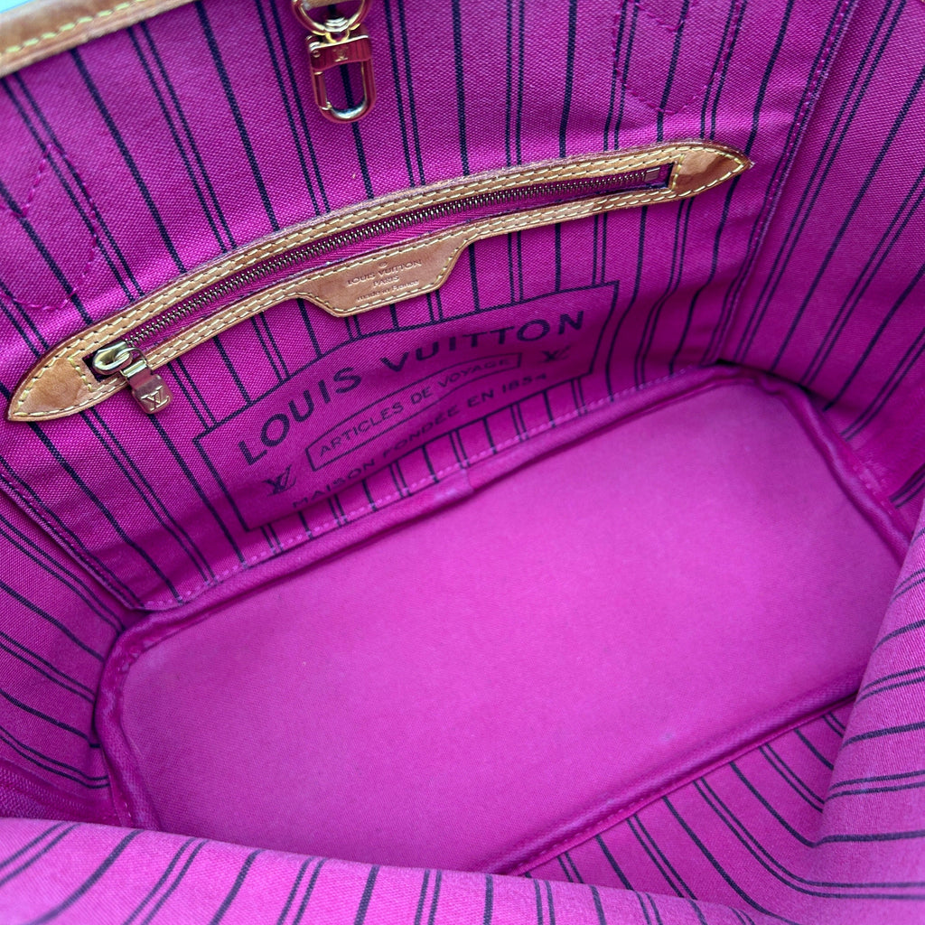 Louis Vuitton Neverfull MM Monogram Brown Shoulder Tote Bag