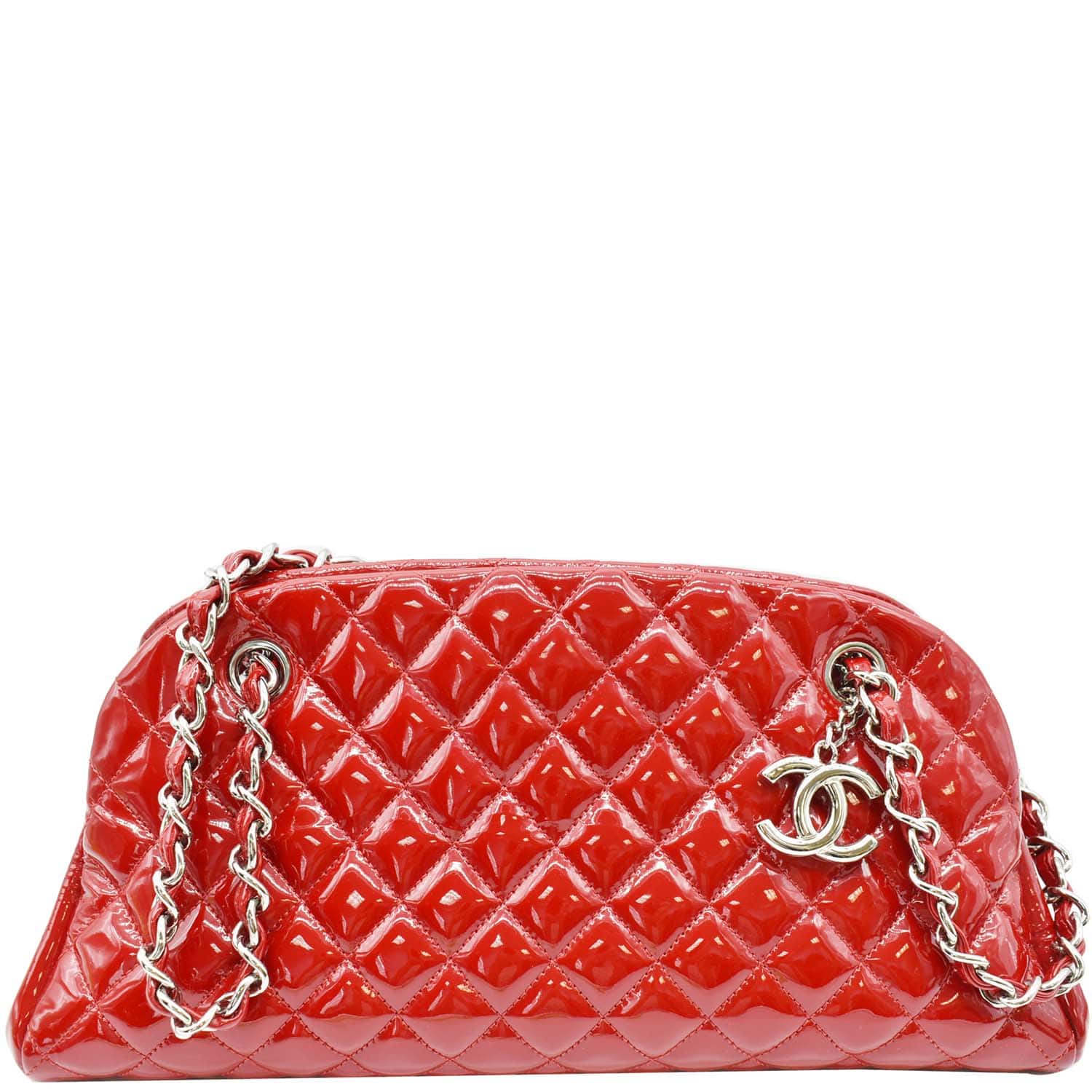 Chanel Just Mademoiselle New 1:1 Rep Leather Bowling Bag Red