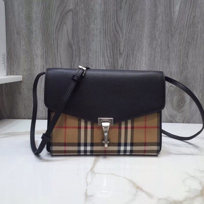 Small Vintage Check And Crossbody Bag Black For Women, Bags 9in/24cm