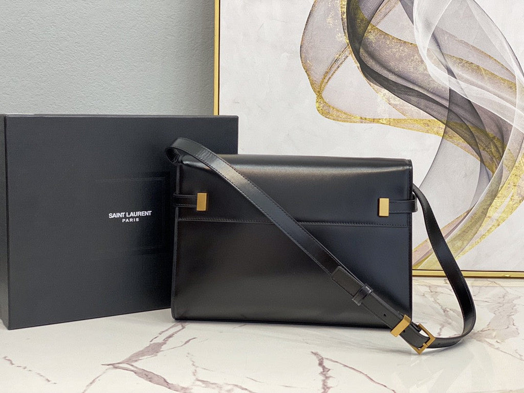Manhattan Shoulder Bag In Box Black For Women 11.4in/29cm YSL 5792710SX0W1000