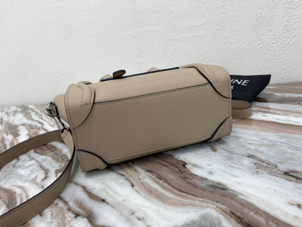 Top Quality Nano LuGucciage Bag In Drummed Brown For WomLB 8in/20cm 
