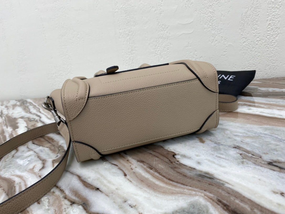 Top Quality Nano LuGucciage Bag In Drummed Brown For WomLB 8in/20cmÃÂ 