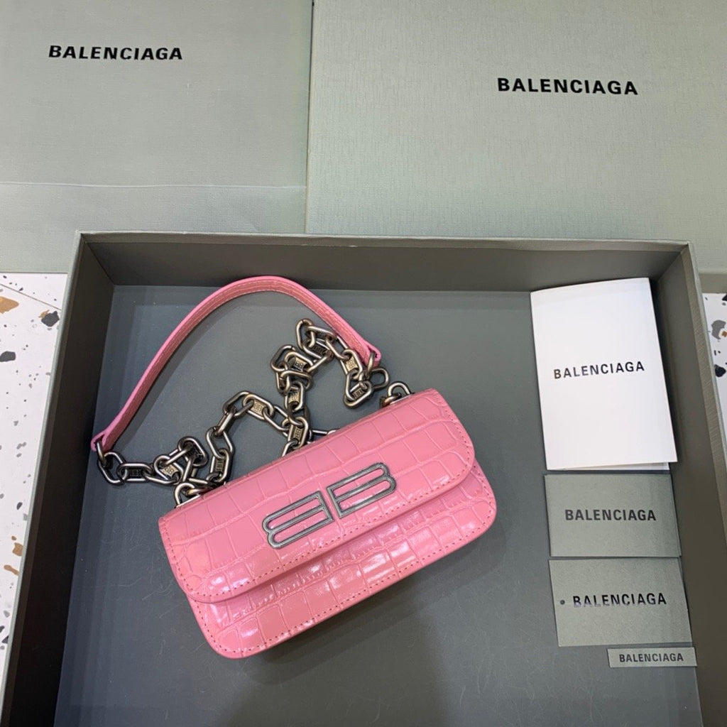 Gossip Small On Chain Shoulder Bag Pink, For Women,  Bags 7.4in/19cm