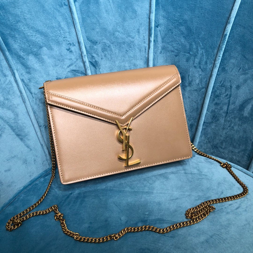 YSSL Cassandra Medium Chain Bag Dark Beige For Women 8.7in/22cm YSLÂ 