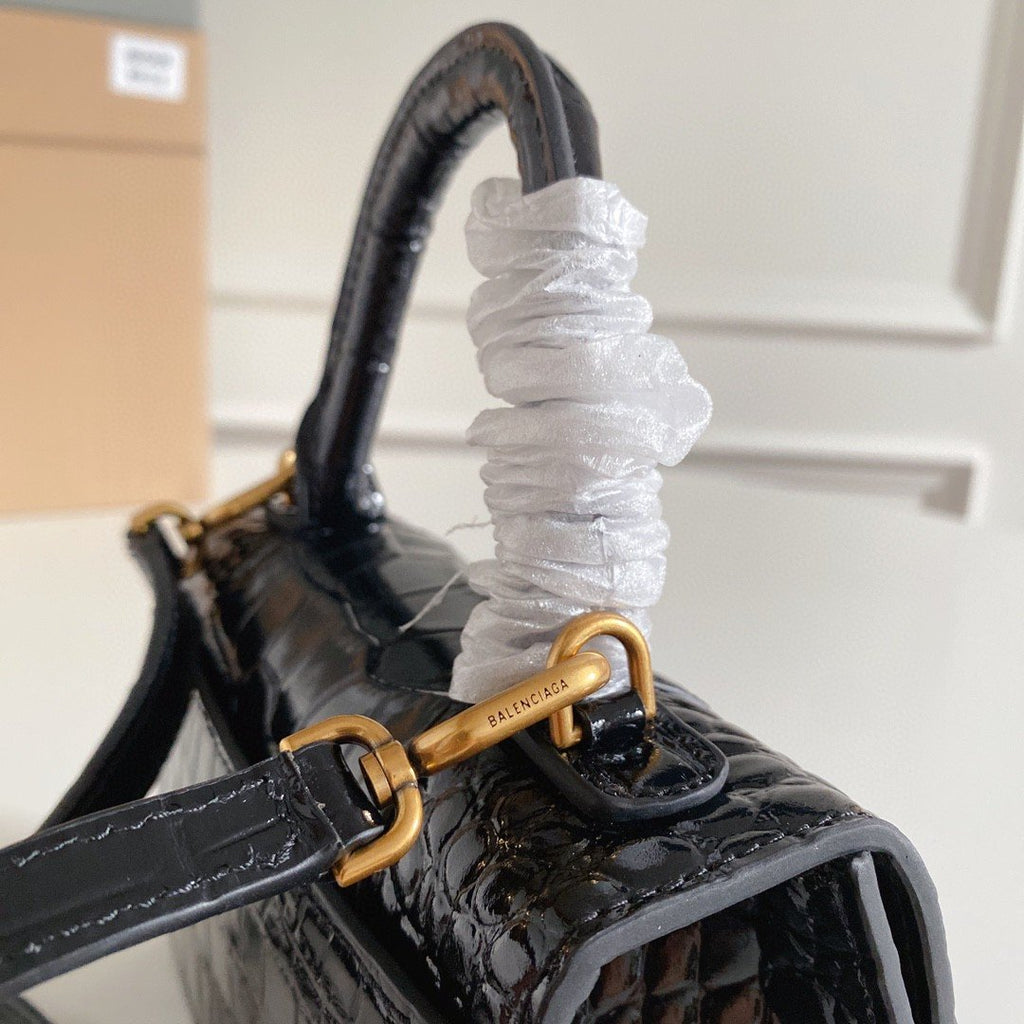 Balenciaga Hourglass XS Handbag In Black, For Women, WomenÂs Bags 7.4in/19cm