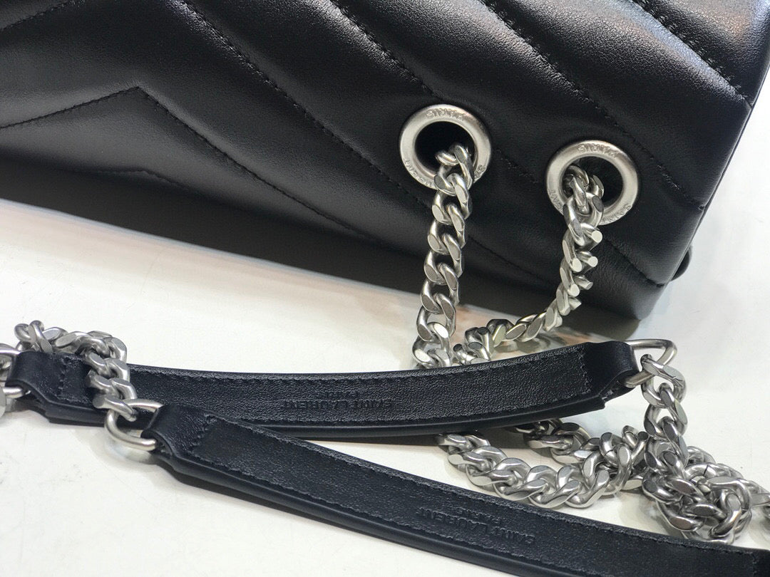 Top Quality Loulou Small Chain Bag In MatelassÃ© "Y" Black For Women 9.8in/23cm YSL Â 494699DV7261000