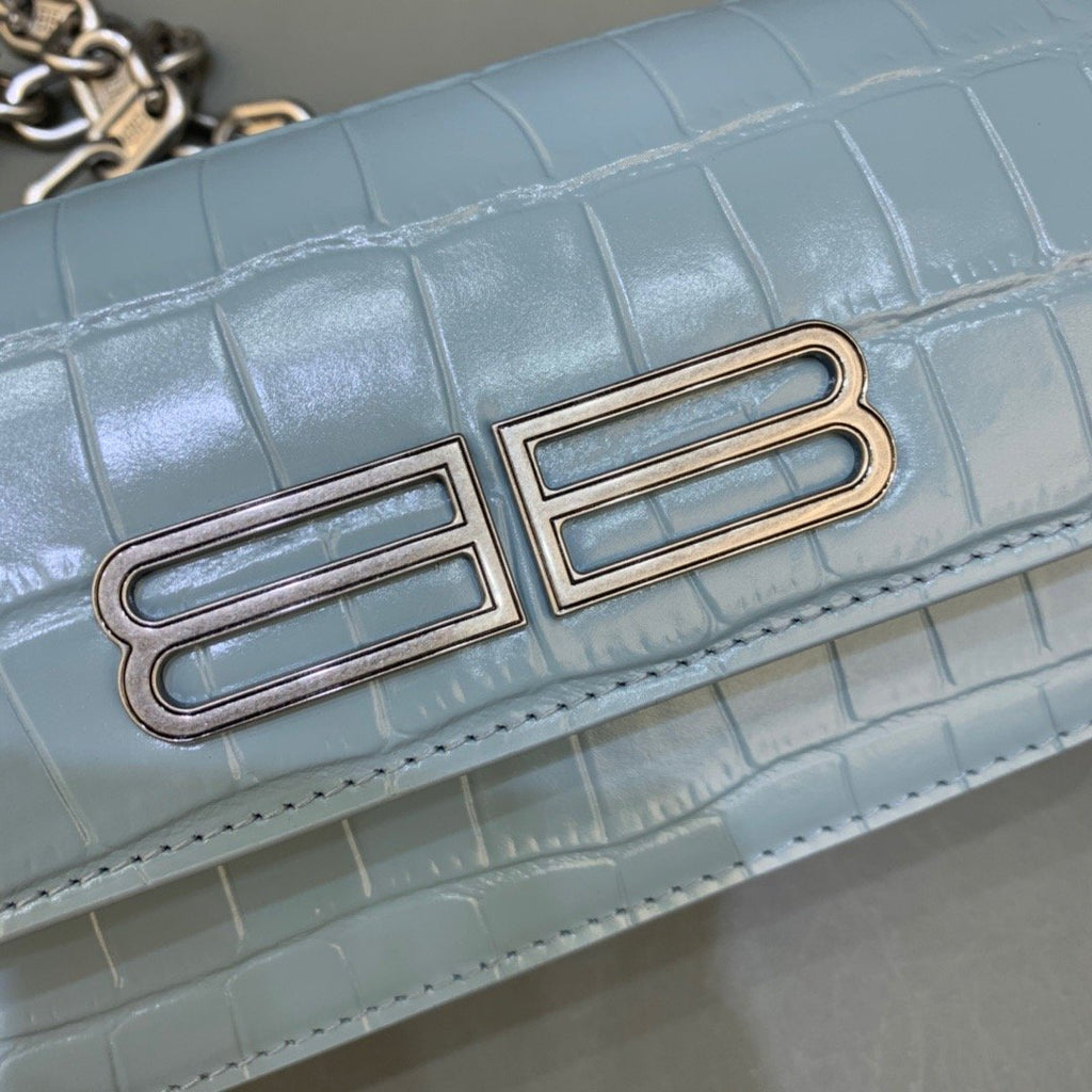 Gossip Small On Chain Shoulder Bag Blue, For Women,  Bags 7.4in/19cm
