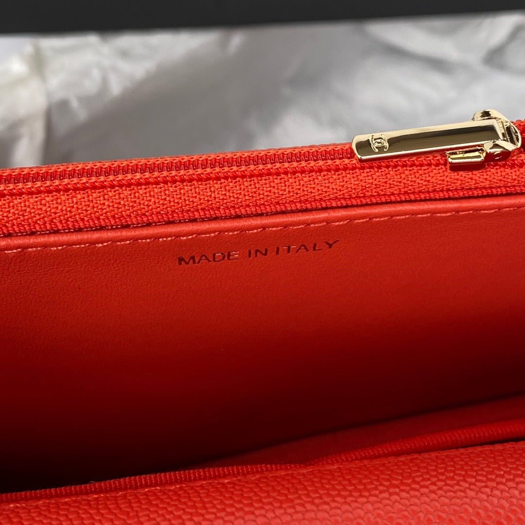 ChanelSmall GlamIap Bag Gold Hardware Red For Women Handbags, Shoulder Bags 7.5in/19cm AP2840